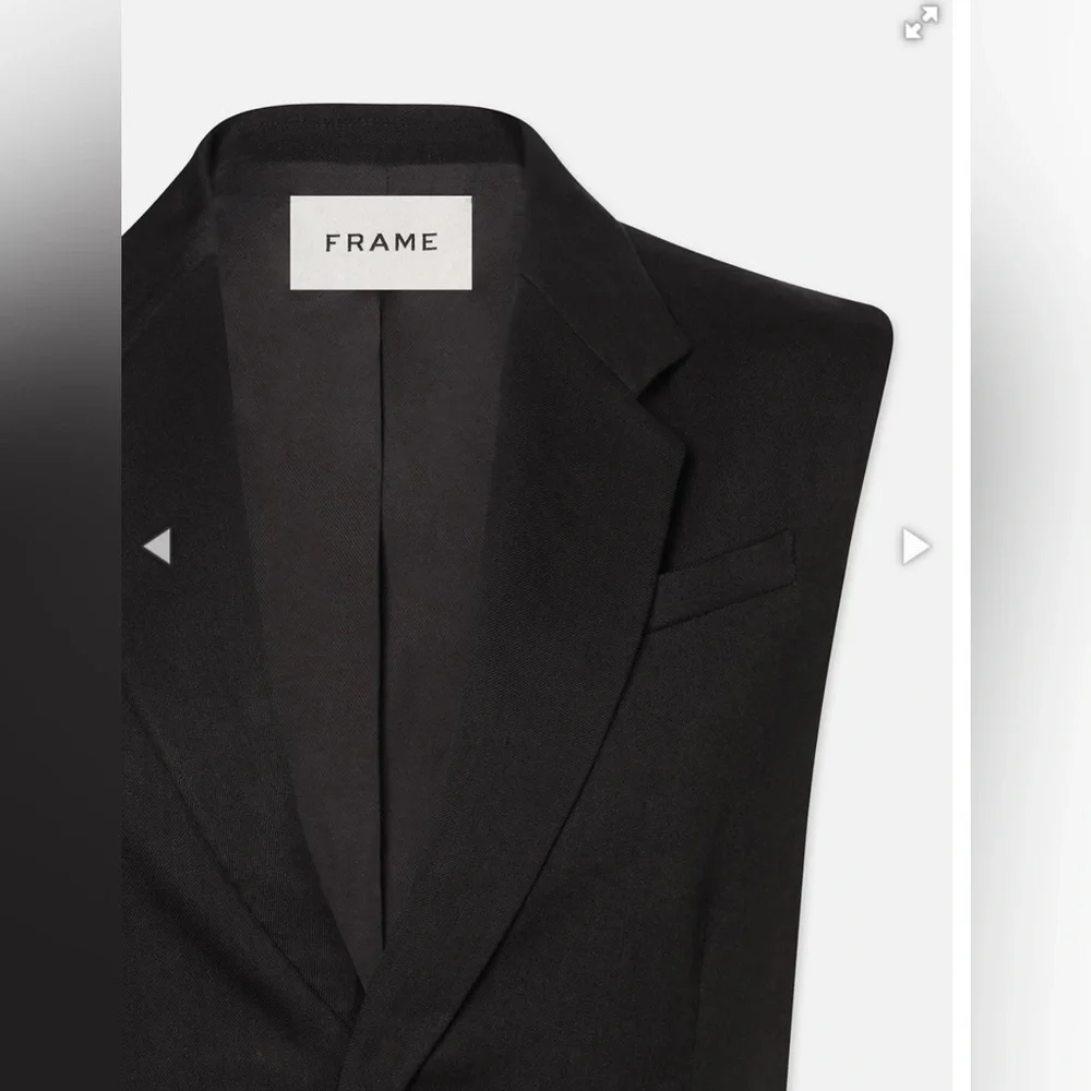 FRAME Oversized organic linen-blend vest - Picture 6 of 11